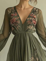 Maxi Dress : Robe Longue Femme Lin Mousseline Imprimé Imprimée in van Seroa