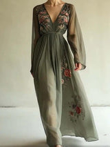 Maxi Dress : Robe Femme Trendy Chiffon Printed in van Seroa