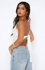 top blouses : Top Femme Haut Dentelle Floral Asymétrique in van Seroa