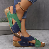 sandals : Sandales Compensées Femme Cuir Noir – Confort Premium & Soutien Voûte Plantaire in van Seroa