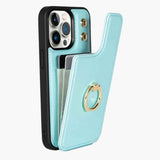 Phone Case : Coque iPhone 13 Pro Luxe - Cuir Antichoc | Coque Magnétique Élégante Noire in Transc. clair van Seroa