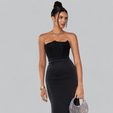 dresses : Robe Femme Élégante Satin in van Seroa