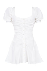 dresses : Robe Courte Femme Manches Bouffantes in van Seroa