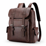 bags : Sac à dos en Cuir Noir - Qualité Premium Femmes & Hommes in Chocolat van Seroa