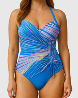 Badkleding : Maillot de bain femme - Modèle élégant taille haute | Confortable & Élégant in Bleu van Seroa