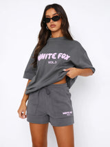 other : Short Femme Oversize Ensemble Lounge in Gris foncé van Seroa