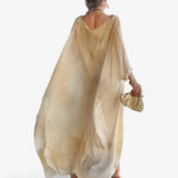 Dresses : Maxi Robe Femme Effet Marbre Élégante - Robe Longue d'Été Unique in van Seroa