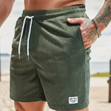 skirts : Short Femme Côtelé Velours Léger à Cordon - Confortable & Tendance in Vert Armée van Seroa