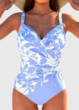 Badkleding : Maillot de bain femme - Modèle élégant taille haute | Confortable & Élégant in Bleu clair van Seroa