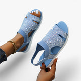 Sandals : Sandales Orthopédiques Femme Ergonomiques Respirantes - Confort Quotidien Soutien Voûte Plantaire in Bleu van Seroa