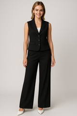Ensemble Femme avec Gilet Sans Manches et Pantalon Large