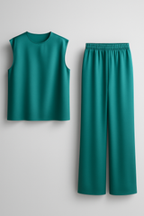 Outfit Sets : Tailleur Femme Noir Élégant avec Pantalon et Blouse pour Cérémonie - Coupe Parfaite in van Seroa