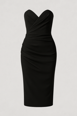 Dresses : Robe Femme Été Élégante Midi in Nero van Seroa
