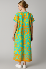 Dresses : Robe Midi Florale Élégante Femme pour Cérémonie, Fête, Cocktail - Tissu Léger, Plusieurs Tailles in van Seroa
