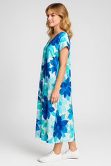Dresses : Robe Midi Florale Élégante Femme pour Cérémonie, Fête, Cocktail - Tissu Léger, Plusieurs Tailles in van Seroa