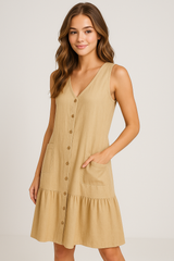 Dresses : Robe D'été Femme sans Manches Fluide in van Seroa