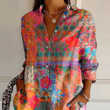 top blouses : Chemise femme légère et colorée à boutons, style bohème chic in van Seroa
