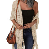 Cardigan : Cardigan Femme Cozy Summer Hollow-out in van Seroa