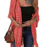 Cardigan : Cardigan Femme Cozy Summer Hollow-out in van Seroa