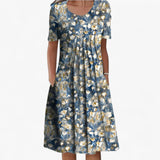 Dresses : Robe d'été Femme en Coton Léger Respirant S-XL - Plusieurs Couleurs in Giallo van Seroa