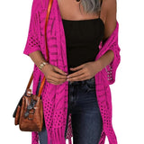 Cardigan : Cardigan Femme Cozy Summer Hollow-out in van Seroa