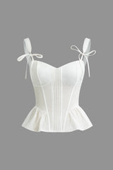top blouses : Ensemble Femme Élégant Top Corset in Blanc van Seroa