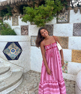 dresses : Robe Longue Femme Bohème Coton Fluide in van Seroa