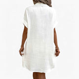 Dress : Robe d'été pour Femmes Légère en mélange Lin Coton - Parfaite pour la Plage et les Vacances in van Seroa