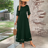 dresses : Robe Longue avec Manches en Tulle pour un Style Femme in Vert van Seroa