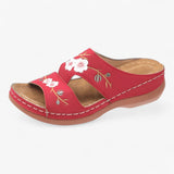 Sandales Femme Confortables avec Fleurs Décoratives - Élégantes et Légères
