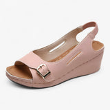 Sandals : Sandales Femme Bottines Noires Cuir Noir Été in Rosa van Seroa