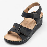 Sandals : Sandales Femme d'été Confortables, Légères et Respirantes à Bout Ouvert in Néron van Seroa
