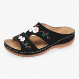Sandales Femme Confortables avec Fleurs Décoratives - Élégantes et Légères