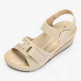 Sandals : Sandales Femme d'été Confortables, Légères et Respirantes à Bout Ouvert in Beige van Seroa