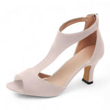 Irine | Sandali da Donna - Stile Alla Moda e Confortevoli - €25 : Sandales pour Femme - Style Tendance et Confortables en Cuir in Rose van Seroa