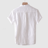 top blouses : Chemise Blanche Femme Lin Manches Courtes in van Seroa