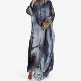Dresses : Maxi Robe Femme Effet Marbre Élégante - Robe Longue d'Été Unique in van Seroa