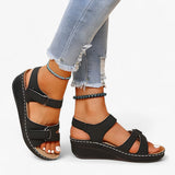Sandals : Sandales Femme d'été Confortables, Légères et Respirantes à Bout Ouvert in van Seroa