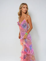 dresses : Robe Longue Femme Soie Transparente in van Seroa