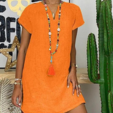 Midi Jurken : Livena | Coton et Lin Robe pour Femmes in van Seroa