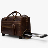 Bags : Trolley de Voyage en Cuir Marron Vintage, Bagage à Main Homme/Femme, Cabine/Grand in van Seroa