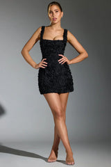 dresses : Robe Courte Femme Rose Moulante in Noir van Seroa