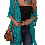 Cardigan : Cardigan Femme Cozy Summer Hollow-out in van Seroa