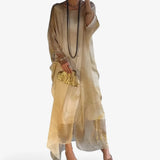 Dresses : Maxi Robe Femme Effet Marbre Élégante - Robe Longue d'Été Unique in van Seroa