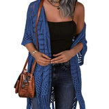 Cardigan : Cardigan Femme Cozy Summer Hollow-out in van Seroa