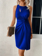 dresses : Robe de Cocktail Moulante Froncée Élégante Femme - Soirée, Cérémonie in Bleu van Seroa