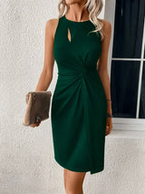 dresses : Robe de Cocktail Moulante Froncée Élégante Femme - Soirée, Cérémonie in Vert foncé van Seroa