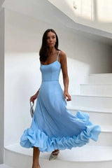 dresses : Robe Femme Élégante Midi in Bleu van Seroa