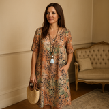 Dresses : Robe Midi Fleurie Estivale Élégante pour Femme - Coupe Fluide et Confortable in van Seroa
