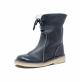 Mid-Calf Boots : Chic Women's Casual Leather Mid-Calf Boots for Everyday Style and in van Seroa